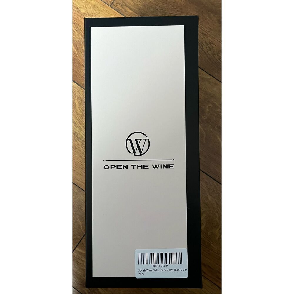 NEW IN BOX - OPEN THE WINE Complete Portable Wine Accessory Set in Black